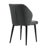 Set of 2 Faux Leather/Suede Dining Chairs Metal Legs Reception Restaurant Chair