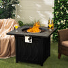 50000BTU Square Propane Firepit w/High-temp Resistant Tabletop Gas FirePit Table