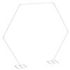 Elegant White Hexagon Wedding Arch Backdrop Stand Floral Arrangement Receptio