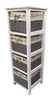 Maize Baskets Unit White Wooden Slim 4 Drawer Cabinet Storage Organiser Bathroom