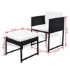 42762 21 Piece Outdoor Dining Set Black Poly Rattan (UK/IE/FI/NO Only) K6P6