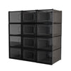 Mondeer 12 PCS Shoe Cabinet Stackable Shoe Box Organiser Size up to UK 11 Black