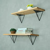 UK Durable Hairpin Industrial Wall Shelf Support Bracket Metal Prism Mount 2Pcs
