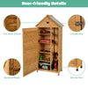 Outdoor Storage Shed Wooden Tool Utility Cabinet Waterproof Hutch Organizer