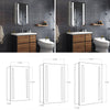 LED Bathroom Illuminated Mirror Lighted Cabinet Demister Sensor Shaver Touch UK