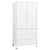 Industrial Wardrobe White 90x50x180 Metal Q5L2