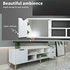 Modern TV Cabinet Stand Unit Wooden Media Storage Space Shelves W/ Doors Drawers