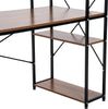 Computer Desk PC Workstation Laptop Table w/4-tier Open Bookshelf Home Office