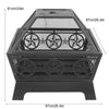 Outdoor Fire Pit BBQ Firepit Brazier Garden Square Table Stove Patio Heater