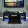 Modern Minimalist TV Cabinet Living Room Cabinet With High-gloss LED Lights