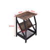 Sofa Side Table Rustic Industrial End Telephone Table 2 Tier Shelves Bookcase