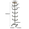 Floor-standing Coat Hat Retail Display Rack Industrial Pipe Design 10-Hook Shop