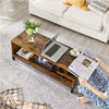 Industrial TV Table Wood TV Stand Console Cabinets with Shelves for Living Room