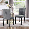 2X Fabric Velvet Dining Chair Bedroom Upholstered Side Chairs With Knocker Back