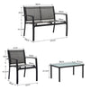 Outdoor Garden Textiles Furniture Conservatory Sets with Table and Chairs for 4