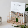 Convenient And Practical Gold Storage Letter Rack Tray Holder Desk Orgainser UK