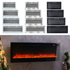 Electric Fire Wall Mounted/Recessed Fireplace Remote&Touch Screen+Crystal&Logs