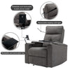 Electric Recliner Chair Sofa TV Armchair with Cup Holder, LED, Bluetooth Speaker