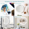 60cm Round Anti-fog LED Lighted Mirror Wall Mounted Bathroom Mirror Touch Switch