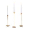 3x Retro Metal Gold Candlestick Holder Classy fr Table Centerpiece Wedding Party