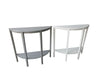 Console Table Hallway One Shelf Storage Furniture Unit Table White/Gold UK Stock