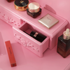 Dressing Table With Drawer Mirror & Stool Set Makeup Desk Vanity Table Bedroom