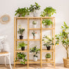 Bamboo Plant Stand 5 Tier 12 Potted Plant Shelf Storage Organizer Display Rack