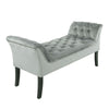 Velvet Tufted End Bed Bench Hallway Long Chaise Bedroom Side Window Seat Bench