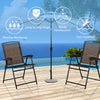 3PCS Patio Bistro Set Outdoor Garden Conversation Furniture 2 Folding Chairs