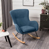 NEW Rocking Chair Upholstered Armchair Leisure Recliner Padded Seat Rocker Chair