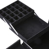 Large Makeup Trolley Case Mobile Beauty Vanity Hairdressing Case W/ Drawer Black