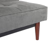 Multifunctional Adjust 3 Seater Sofa Bed Velvet Sofabed Click Clack Wooden Legs