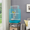 Small Bird Cage Travel Parrot Cage with Open Top&Toy for Budgie/Canary/