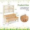 Wooden Raised Garden Bed w/ Trellis 2-Tier Elevated Planter Box Plant Container