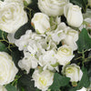 Artificial Rose Hydrangea Flowers Bouquet Leaves Balls Wedding Home Garden Decor