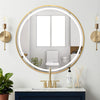 LED Lighted Bathroom Mirror HD Glass Mirror Vanity Makeup AntiFog Dimmable Black