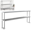 Stainless Steel Commercial Catering Table Work Bench Kitchen OverShelf ON Wheels