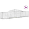 Arched Gabion Baskets 4 pcs 300x50x60/80 Galvanised Q5J3