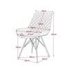 2Pcs Retro PU Leather Dining Chair Bedroom Chair with High Backrest & Steel Legs