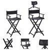 Black Aluminum Frame Makeup Artist Chair Outdoor Portable Folding Director Chair