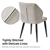 2/4/6pcs Dining Chairs Set Faux Leather Seat Back Metal Legs Kitchen Chair