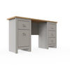 Double Pedestal Study Desk Grey Laptop Computer Desk Office Bedroom Furniture