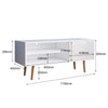 Modern TV Cabinet Led Light White High Gloss Stand Unit 110CM for Living Room WH