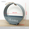 Wall Shelf Rack Storage Metal Iron Craft Round Industrial Style Home Decor Black