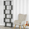 Wooden S-Shaped Bookcase Living Room Modern Display Shelves Storage Unit Divider