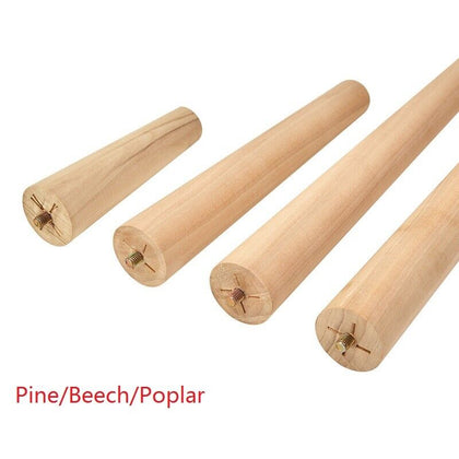 4X DIY Wood Legs Pine Beech Poplar Legs for Table Stool Sofa Furniture Parts