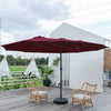 Extra Large 4.6M Garden Parasol Patio Umbrella Double Side Sunshade Sofa Outdoor