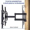 Superior TV Wall Mount Bracket Long Reach Swivel 26-55'' VESA 400X400 Samsung LG