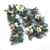 9ft Thick Christmas Garland XMAS Decorative Pre-Lit LED Lights Door Shop Wreath