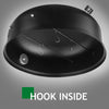 3 in 1 Charcoal Smoker BBQ Grill with Thermometer Patio Camping Barbecue Outdoor